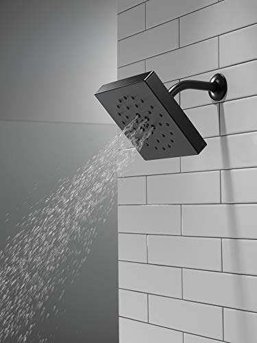 DELTA FAUCET 52484-BL Delta H2Okinetic 4-Setting UltraSoak Shower Head, Matte Black