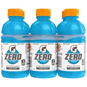 gatorade g zero thirst quencher, cool blue, 12oz bottles (6 pack)