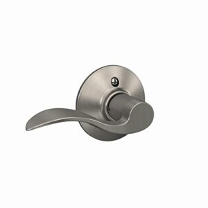 Schlage F10 V ACC 619 Accent Door Lever Hall & Closet Passage Lock, (Pack of 1), Satin Nickel