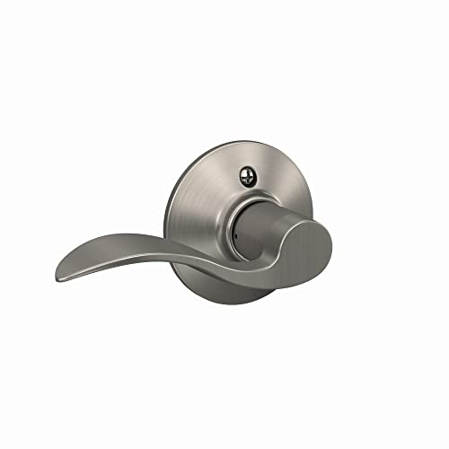 Schlage F10 V ACC 619 Accent Door Lever Hall & Closet Passage Lock, (Pack of 1), Satin Nickel