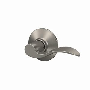 Schlage F10 V ACC 619 Accent Door Lever Hall & Closet Passage Lock, (Pack of 1), Satin Nickel