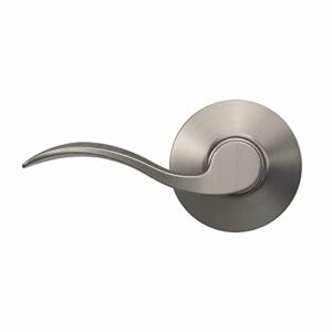 Schlage F10 V ACC 619 Accent Door Lever Hall & Closet Passage Lock, (Pack of 1), Satin Nickel