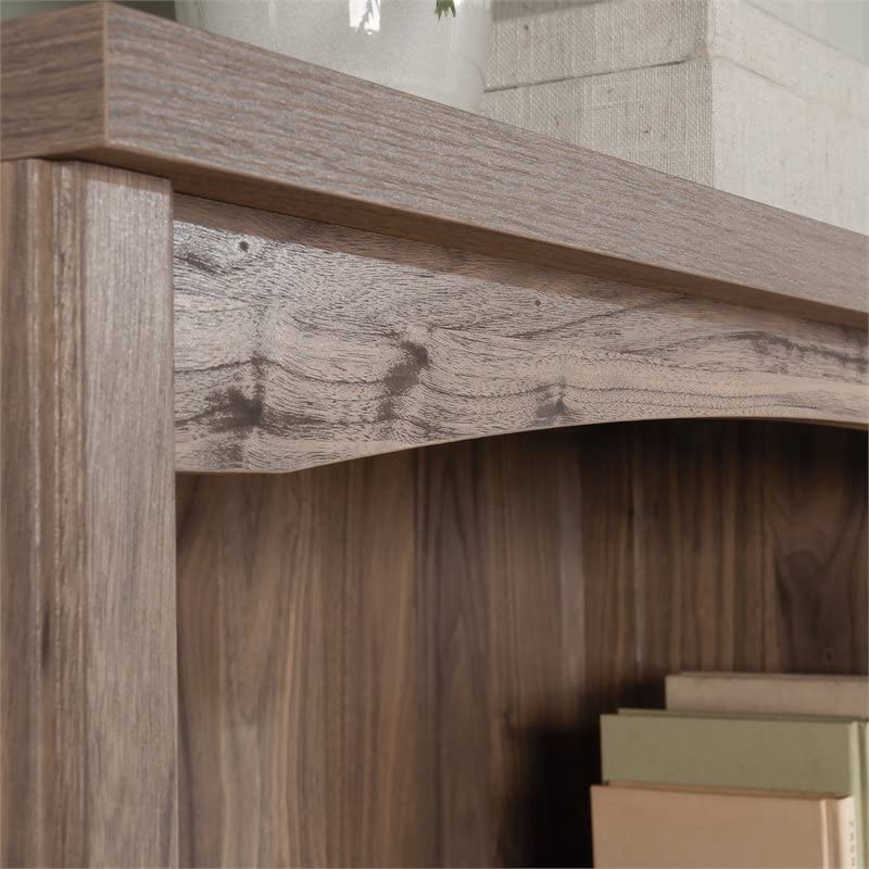 Sauder Costa Engineered Wood 5-Shelf Bookcase in Washed Walnut