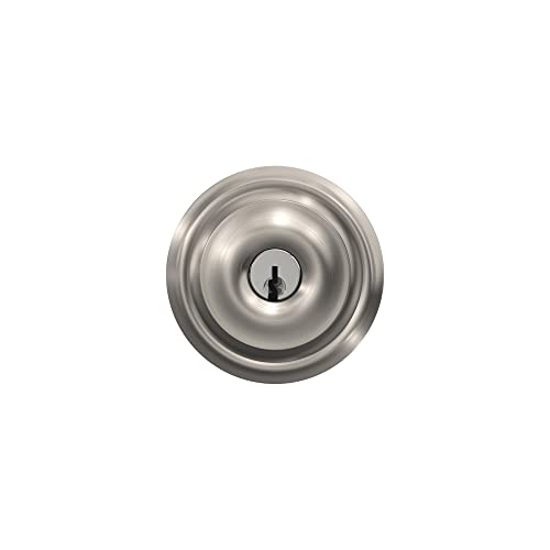 Schlage F51A GEO 619 Georgian Door Knob, Keyed Entry Lock, Satin Nickel