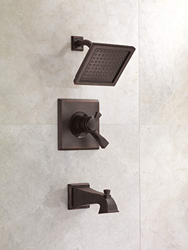 Delta Faucet Dryden 17 Series Dual-Function Tub and Shower Trim Kit with Single-Spray Touch-Clean Shower Head, Venetian Bronze, 2.0 GPM Water Flow, T17451-RB-WE (Valve Not Included)
