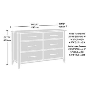 Sauder Summit Station Dresser, L: 50.91" x W: 18.15" x H: 31.85", Laurel Oak Finish