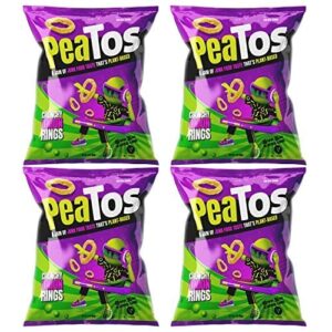 PeaTos® - the Craveworthy upgrade to America's favorite snacks - PeaTos Classic Onion Rings in 3 oz. Bags (4 pack) full of “JUNK FOOD” flavor and fun WITHOUT THE JUNK. PeaTos are Pea-Based, Plant-Based, Vegan, Gluten-Free, and Non-GMO.
