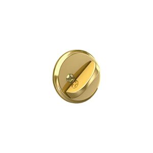 SCHLAGE B60N505 Deadbolt, Keyed 1 Side, Bright Brass