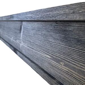 Rustic Mantle | Fireplace Mantel for Decor | Wood Mantel Shelf | Made in USA | Floating Shelf | Farmhouse Fireplace Surround | Long Shelf for Fireplace (Weathered Black, 60 Inch)