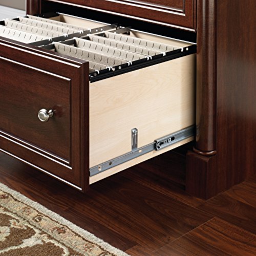 Sauder Palladia Lateral File, Select Cherry Finish & Palladia Library with Doors, Select Cherry Finish