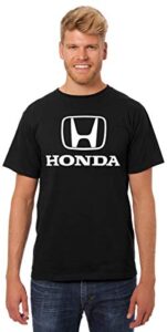 men’s honda auto logo t-shirt crew neck short sleeve black shirt (3x)