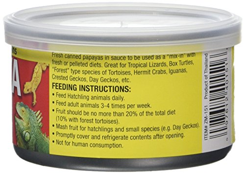 Zoo Med Tropical Fruit Mix-ins Papaya Reptile Food, 3.4-Ounce