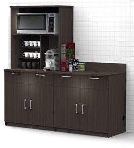 breaktime coffee break lunch room furniture buffet model 4342 3 piece group color espresso – factory assembled (not rta) furniture items only.