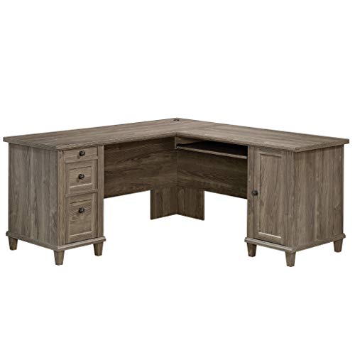 Sauder Hammond L-Desk, L: 65.12" x W: 65.12" x H: 30.0", Emery Oak Finish