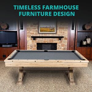 Freetime Fun Rockford 7-FT 3 in 1 Multi Game Featuring Pool Dining Table and Table Tennis Tables, Storage Benches and Upgraded Accessories Kit Included