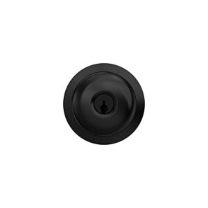 Schlage F51A PLY 622 Plymouth Door Knob, Keyed Entry Lock, Matte Black