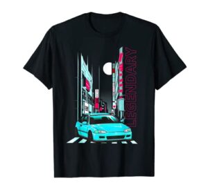 jdm legend retro gaming racecar tuning car eg6. t-shirt