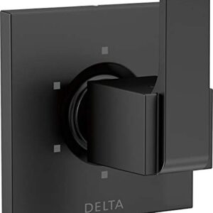 Delta Faucet Ara 6-Setting Shower Handle Diverter Trim Kit, Matte Black T11967-BL (Valve Not Included)