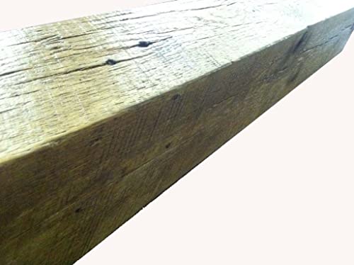 Reclaimed Barnwood Beam Fireplace Mantel (Wood, 4"x6"x72")