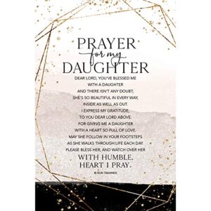 dexsa prayer for my daughter wood plaque – made in the usa – 6″x9″ – elegant vertical frame wall & tabletop decoration | easel & hanging hook | dear lord, you’ve blessed me with a daughter