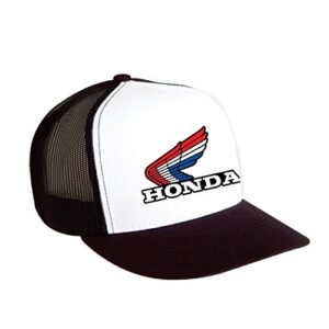factory effex 18-86302 honda vintage snapback hat (black/white, one size)