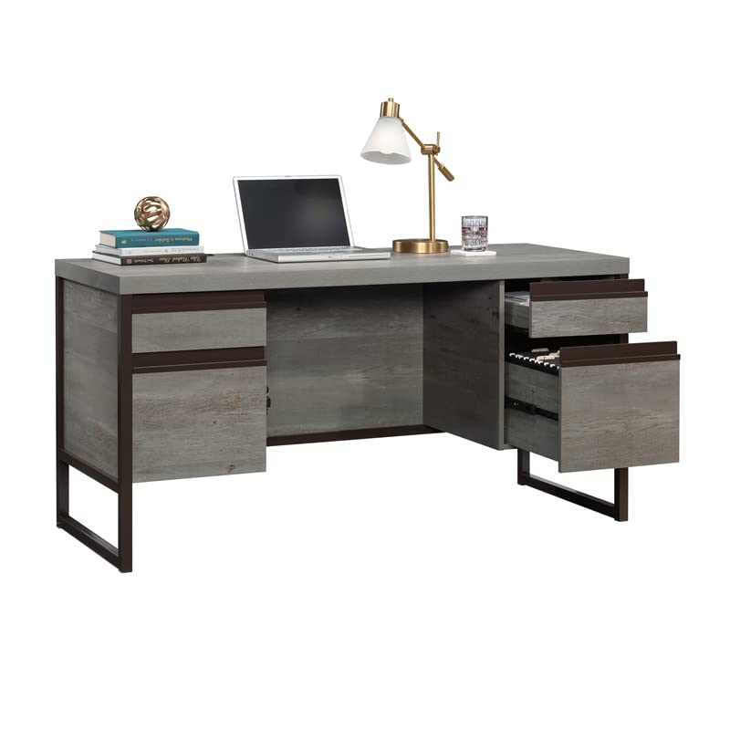 Sauder Manhattan Gate Engineered Wood Computer Desk in Mystic Oak