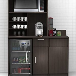 Breaktime Coffee Break Lunch Room Furniture Buffet Model 4252 3 Piece Group Color Espresso - Factory Assembled (NOT RTA) Furniture Items ONLY.