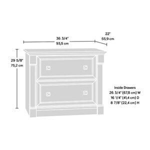 Sauder Palladia Lateral File, L: 36.81" x W: 22.01" x H: 29.61", Glacier Oak