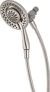 delta d75486csn in2ition 1.75 gpm 2-in-1 multi function shower head and hand shower with 60″ hose – limited lifetime warranty spotshield brushed nickel