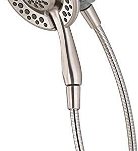 Delta D75486CSN In2ition 1.75 GPM 2-in-1 Multi Function Shower Head and Hand Shower with 60" Hose - Limited Lifetime Warranty Spotshield Brushed Nickel