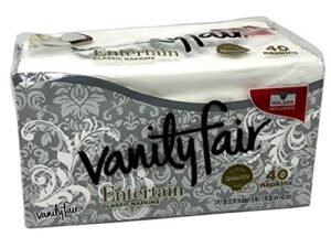 vanity fair dinner napkins, pre folded, 40 ct silver (4)