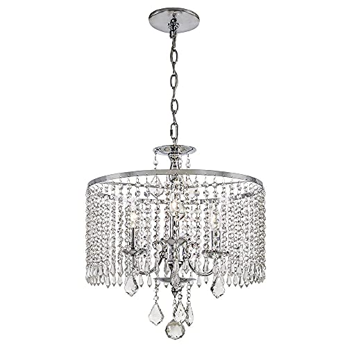 Home Decorators Collection 3 Light Polished Chrome Chandelier with K9 Crystal Dangles Model 1001789669