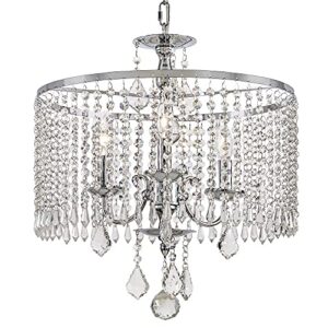 home decorators collection 3 light polished chrome chandelier with k9 crystal dangles model 1001789669