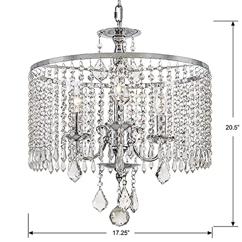 Home Decorators Collection 3 Light Polished Chrome Chandelier with K9 Crystal Dangles Model 1001789669