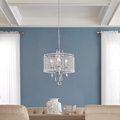 Home Decorators Collection 3 Light Polished Chrome Chandelier with K9 Crystal Dangles Model 1001789669