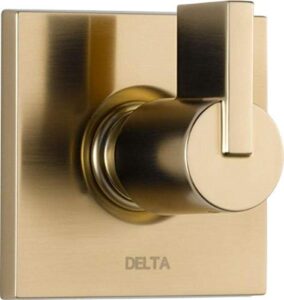 delta faucet vero 3-setting shower handle diverter trim kit, champagne bronze t11853-cz (valve not included)