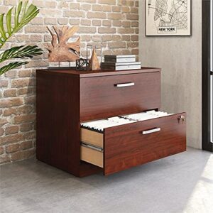 OfficeWorks by Sauder Affirm Lateral File, L: 35.43" x W: 23.47" x H: 29.29", Classic Cherry Finish