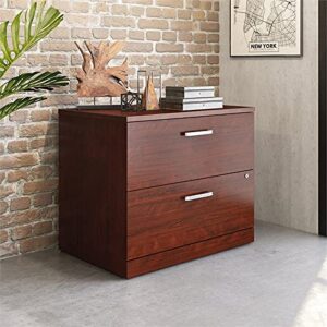 OfficeWorks by Sauder Affirm Lateral File, L: 35.43" x W: 23.47" x H: 29.29", Classic Cherry Finish