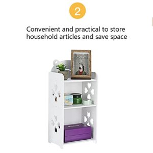 PRVDV Bedside Table with Drawers PVC Nightstands Bed Side Table Articles Magazine Cabinet Storage Organizer Bedside Table Drawer Night for Bedroom Furniture