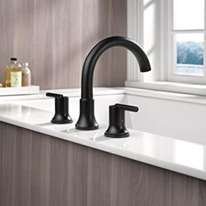 Delta Faucet Trinsic Matte Black Roman Tub Faucet, Matte Black Tub Faucet, Roman Bathtub Faucet, Roman Tub Faucet Black, Matte Black T2759-BL (Valve Not Included)