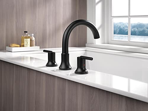 Delta Faucet Trinsic Matte Black Roman Tub Faucet, Matte Black Tub Faucet, Roman Bathtub Faucet, Roman Tub Faucet Black, Matte Black T2759-BL (Valve Not Included)