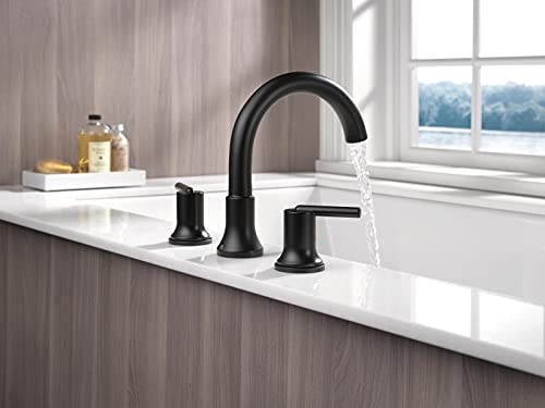 Delta Faucet Trinsic Matte Black Roman Tub Faucet, Matte Black Tub Faucet, Roman Bathtub Faucet, Roman Tub Faucet Black, Matte Black T2759-BL (Valve Not Included)