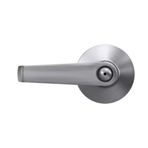 Schlage F40 ELA 626 Elan Door Lever, Bed & Bath Privacy Lock, Satin Chrome