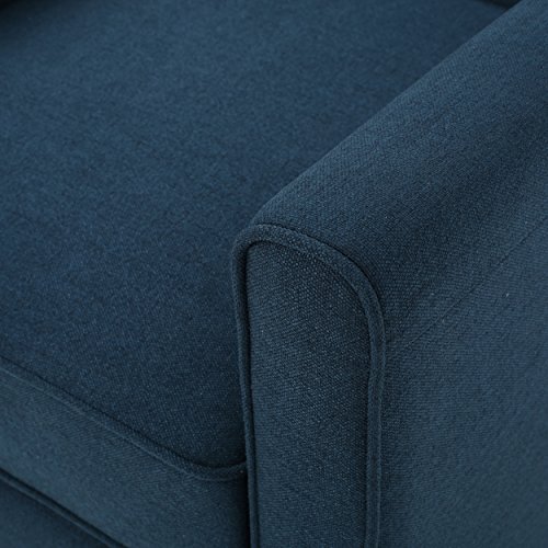 Great Deal Furniture Jeffrey Dark Blue Fabric Recliner Club Chair