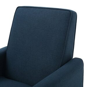 Great Deal Furniture Jeffrey Dark Blue Fabric Recliner Club Chair