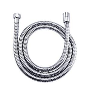 Klabb stainless steel Shower Hose, 96 Inches Chrome Handheld Shower Head Hose With Brass insert and nut.