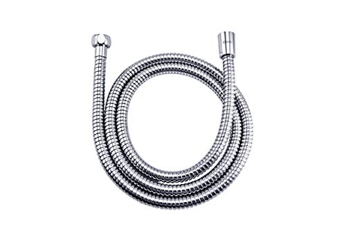 Klabb stainless steel Shower Hose, 96 Inches Chrome Handheld Shower Head Hose With Brass insert and nut.