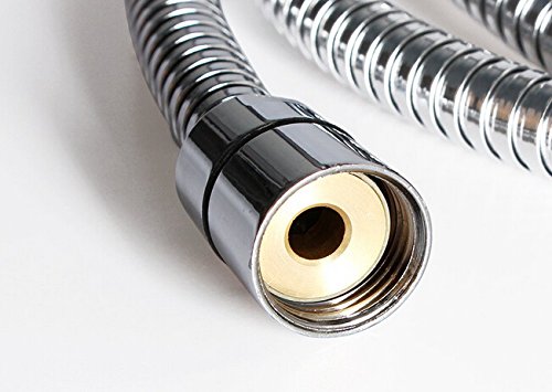 Klabb stainless steel Shower Hose, 96 Inches Chrome Handheld Shower Head Hose With Brass insert and nut.