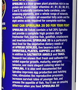 Zoo Med Spirulina 20 Flake Fish Food, 4-Ounce