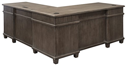 Martin Furniture Desk And Return, Weathered Dove